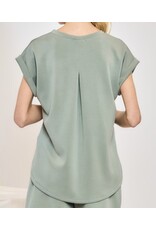 Buttery soft pleated top