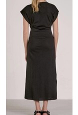 Elan Elan Black Tie Waist Midi Dress