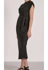 Elan Elan Black Tie Waist Midi Dress