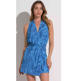 Elan Elan Blue Havana print dress