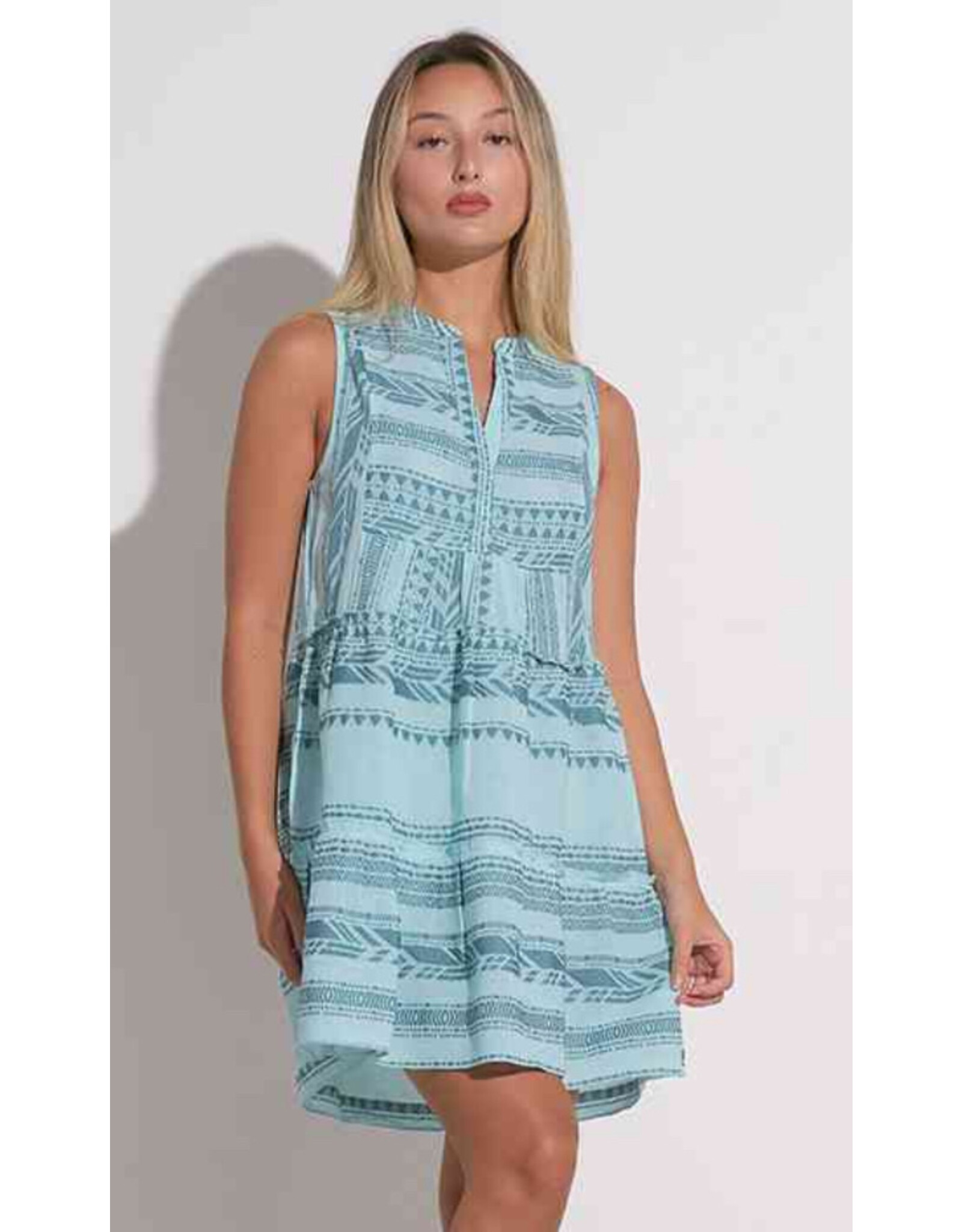 Elan ELAN Sleeveless Resort Blue Dress