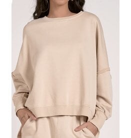 Elan Elan Sand Oversized Sweatshirt
