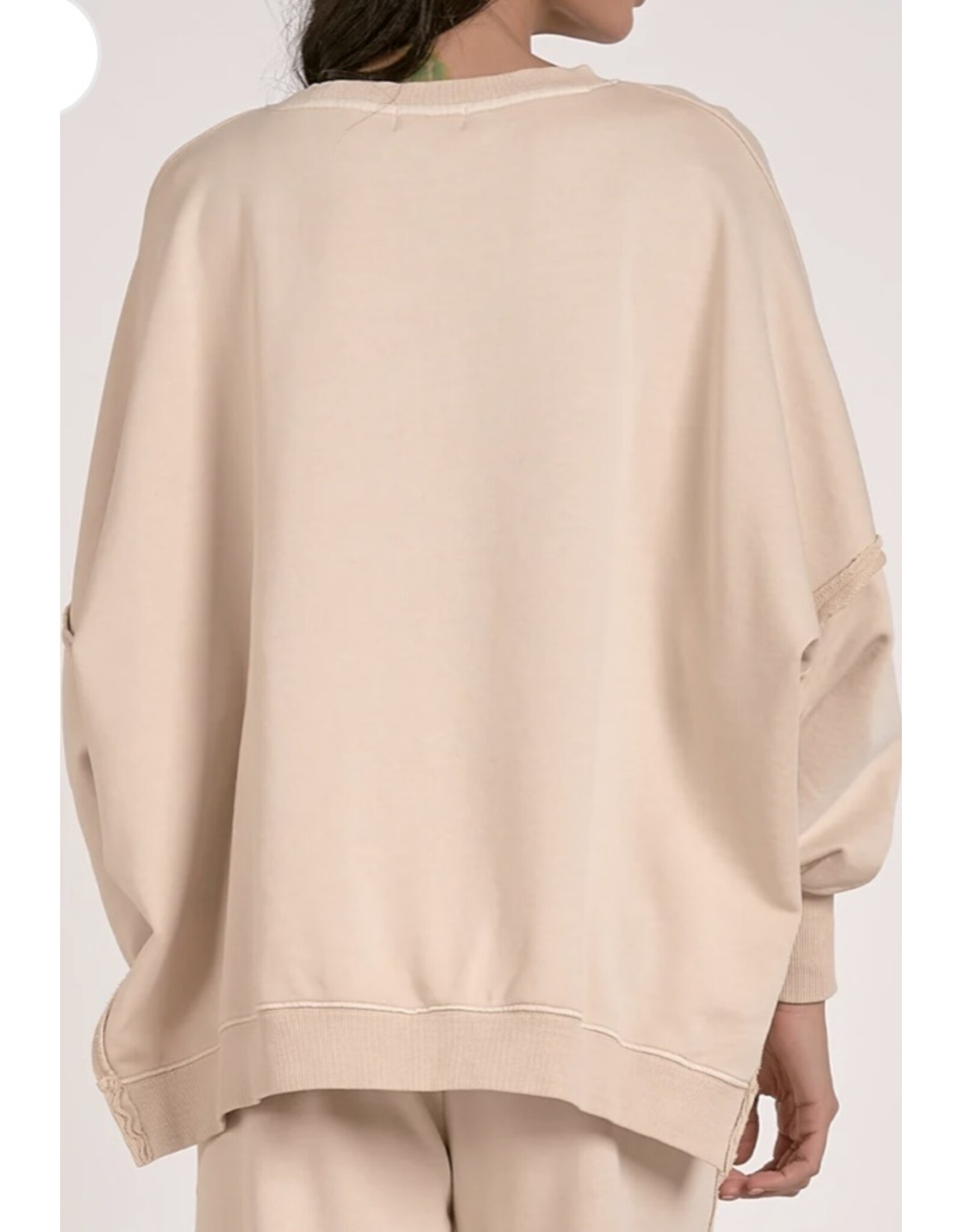 Elan Elan Sand Oversized Sweatshirt
