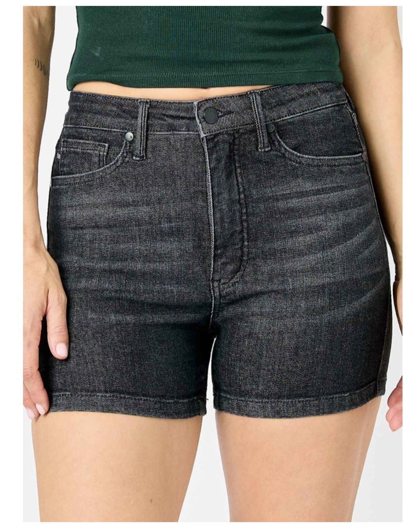Judy Blue Judy Blue HW Washed Black Shorts