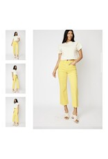 Judy Blue Judy Blue HW Yellow Crop Wide Jeans