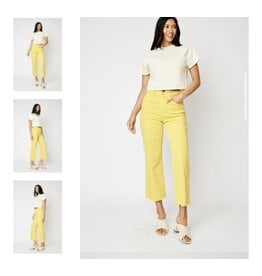 Judy Blue Judy Blue HW Yellow Crop Wide Jeans