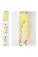 Judy Blue Judy Blue HW Yellow Crop Wide Jeans