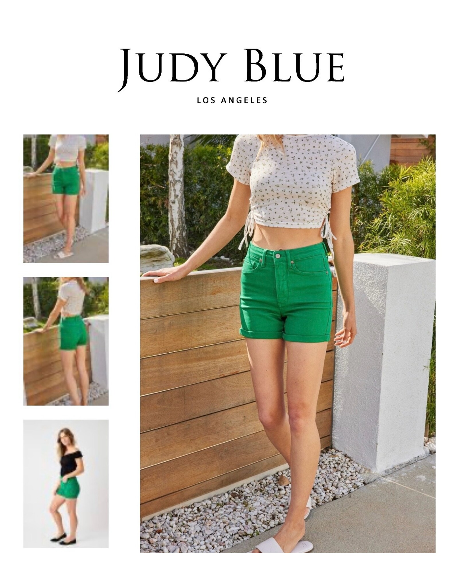 Judy Blue Judy Blue HW Kelly Green Shorts