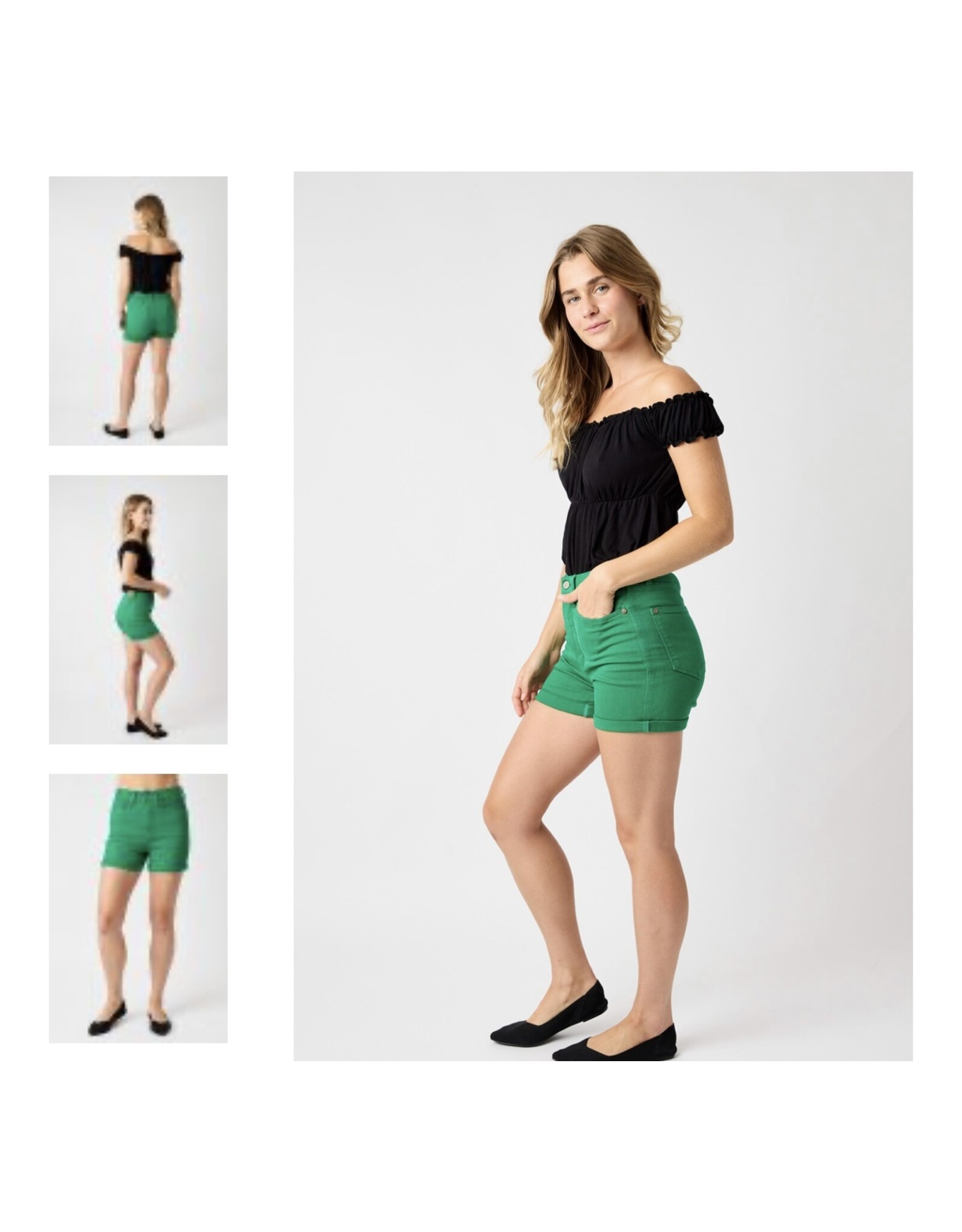Judy Blue Judy Blue HW Kelly Green Shorts