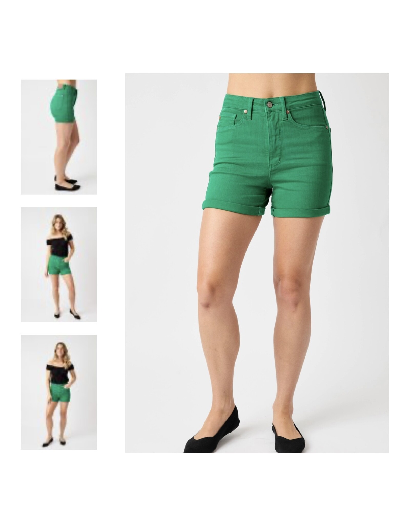 Judy Blue Judy Blue HW Kelly Green Shorts