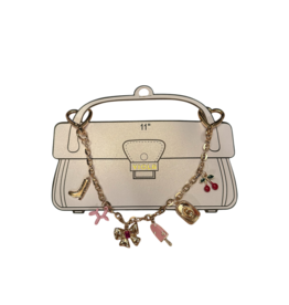 JOIA Purse gold  trendy charms 11”