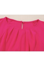 LATA Pink floral embroidered blouse
