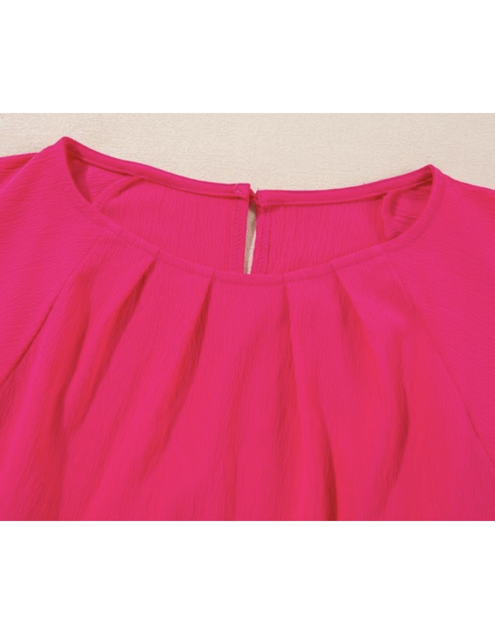 LATA Pink floral embroidered blouse
