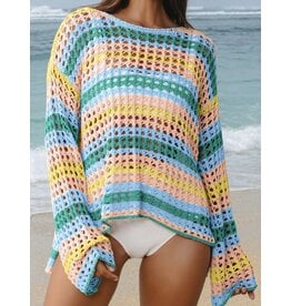 LATA Knit multi-stripe sweater