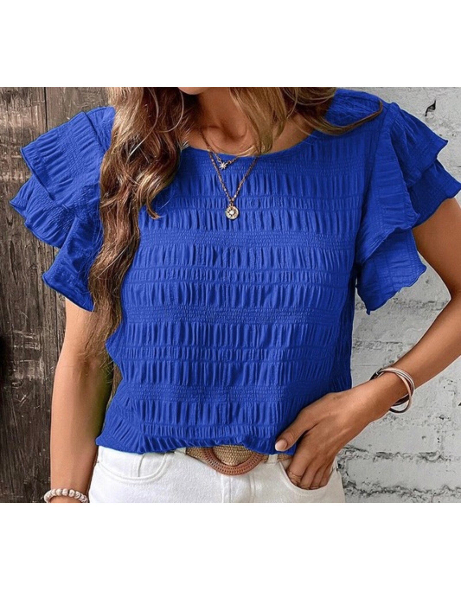 LATA Ruffled Blouse