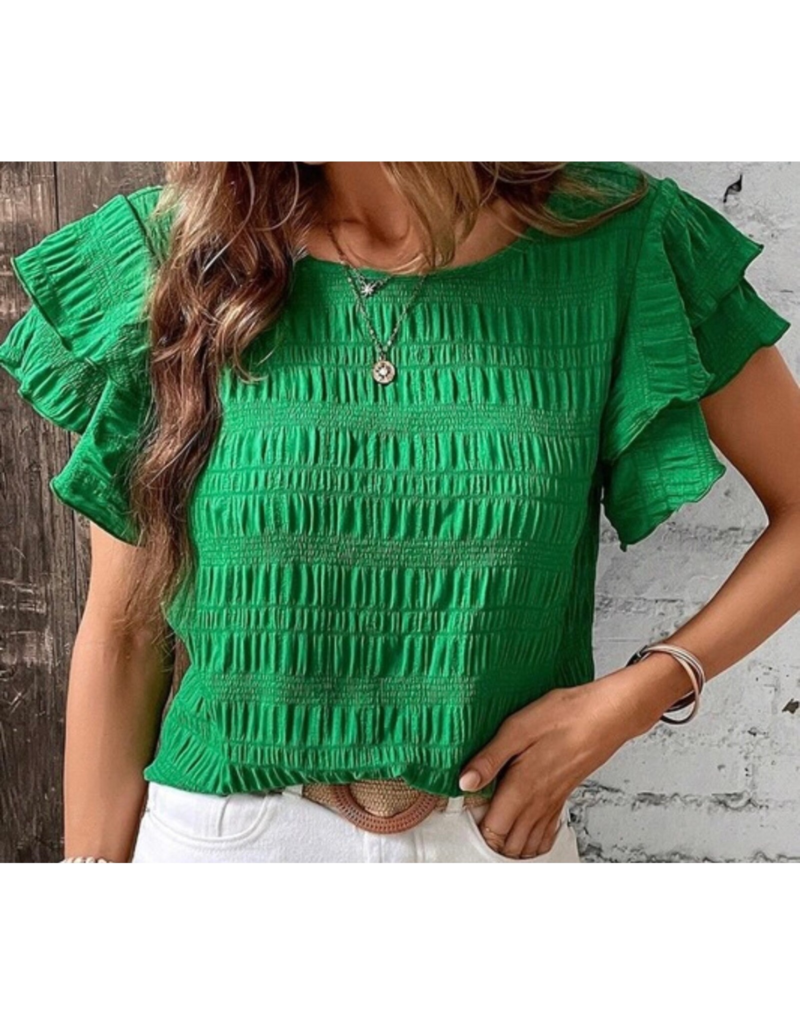 LATA Ruffled Blouse