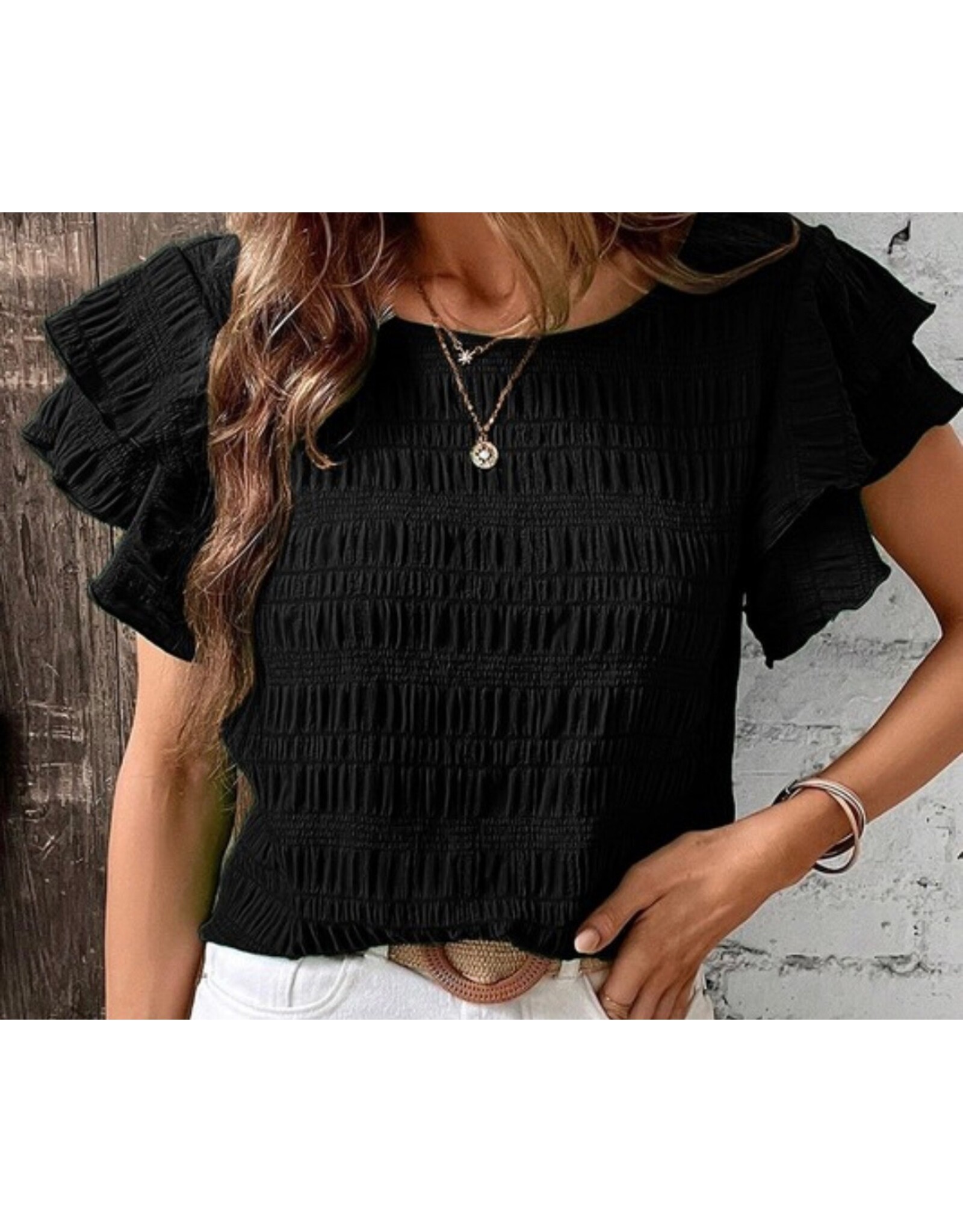 LATA Ruffled Blouse
