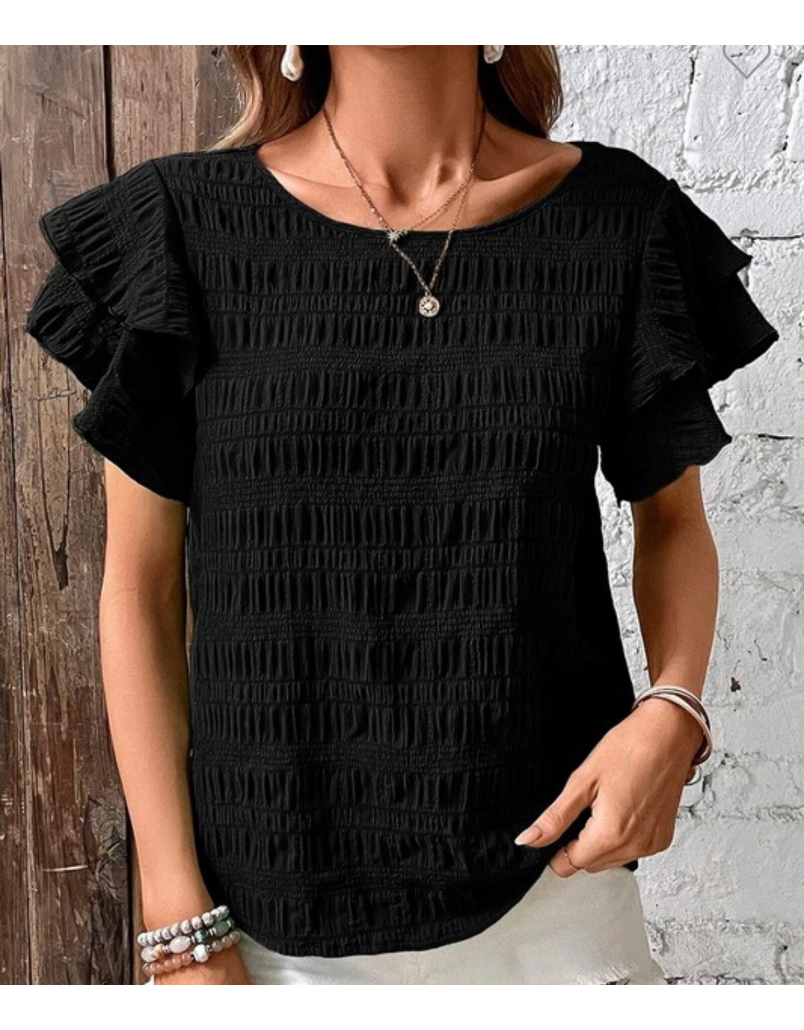 LATA Ruffled Blouse