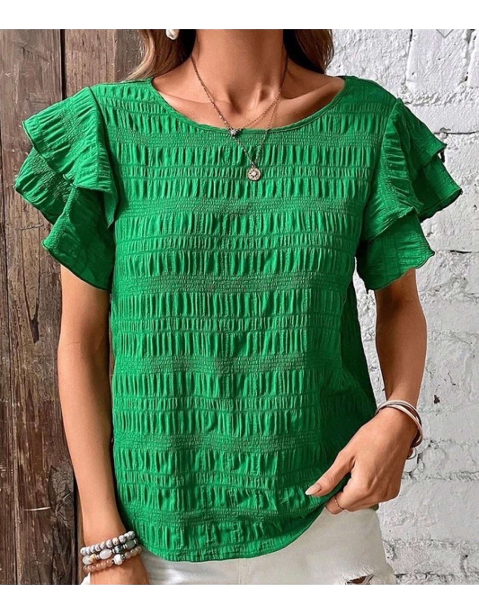 LATA Ruffled Blouse