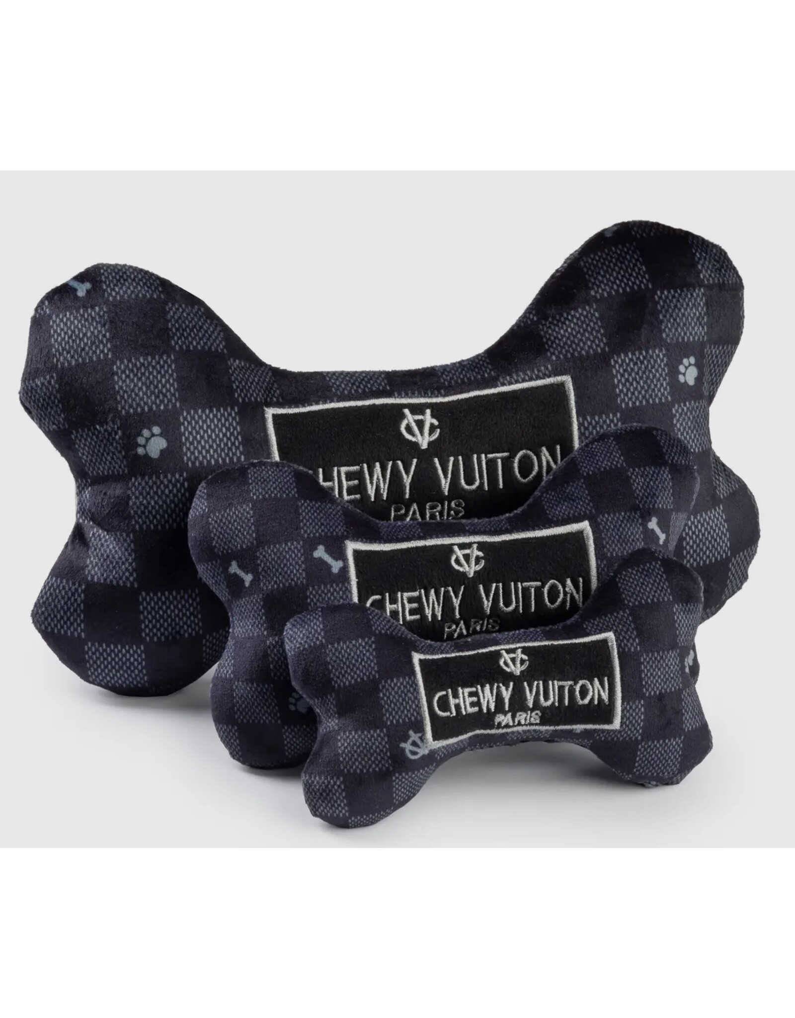Haute Diggity Dog Black Checker Chewy Vuiton Bone-Small