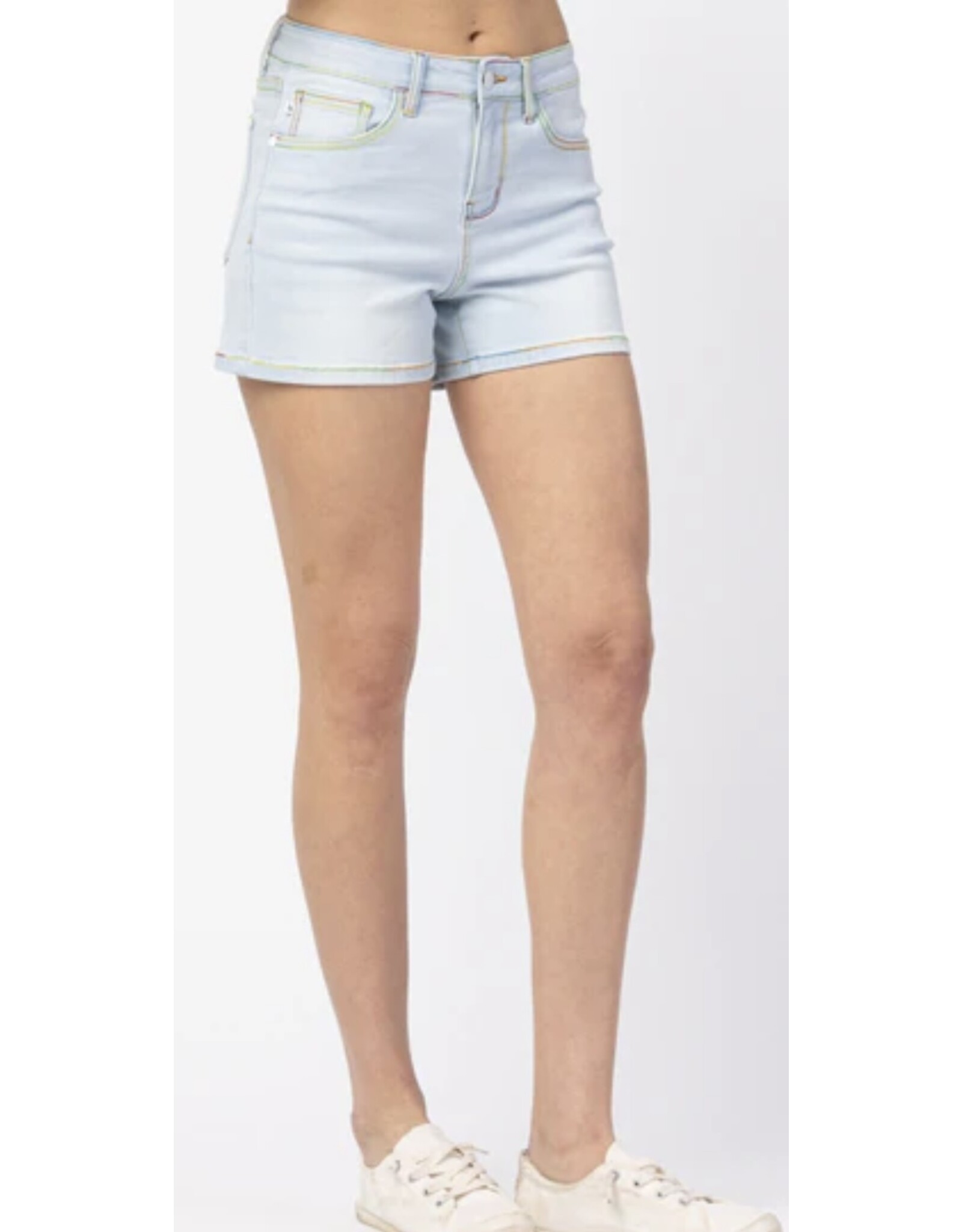 Judy Blue Judy Blue MR Rainbow Thread Shorts