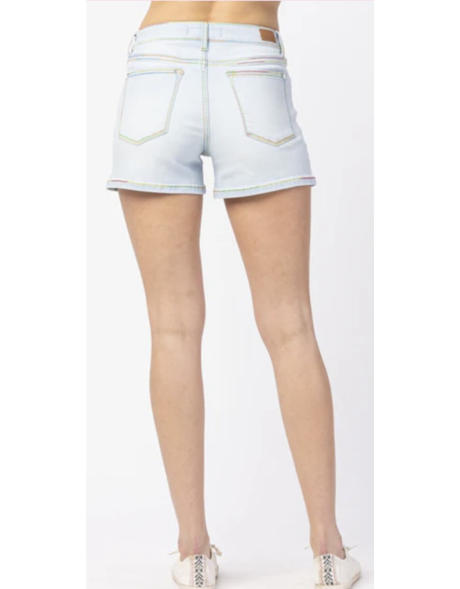Judy Blue Judy Blue MR Rainbow Thread Shorts