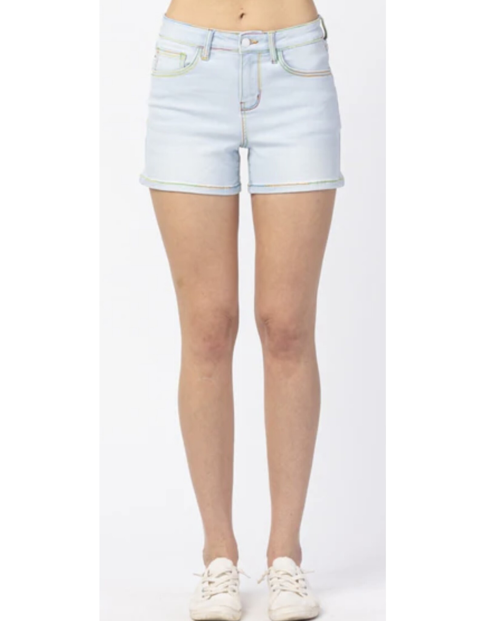 Judy Blue Judy Blue MR Rainbow Thread Shorts