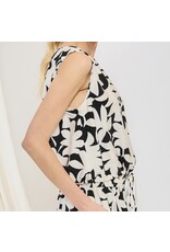 Leaf sleeveless drawstring top
