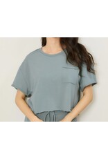 Raw hem tee