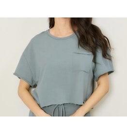 Raw hem tee