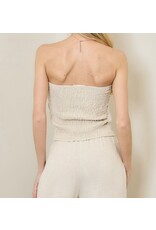 Linen pleated tube top