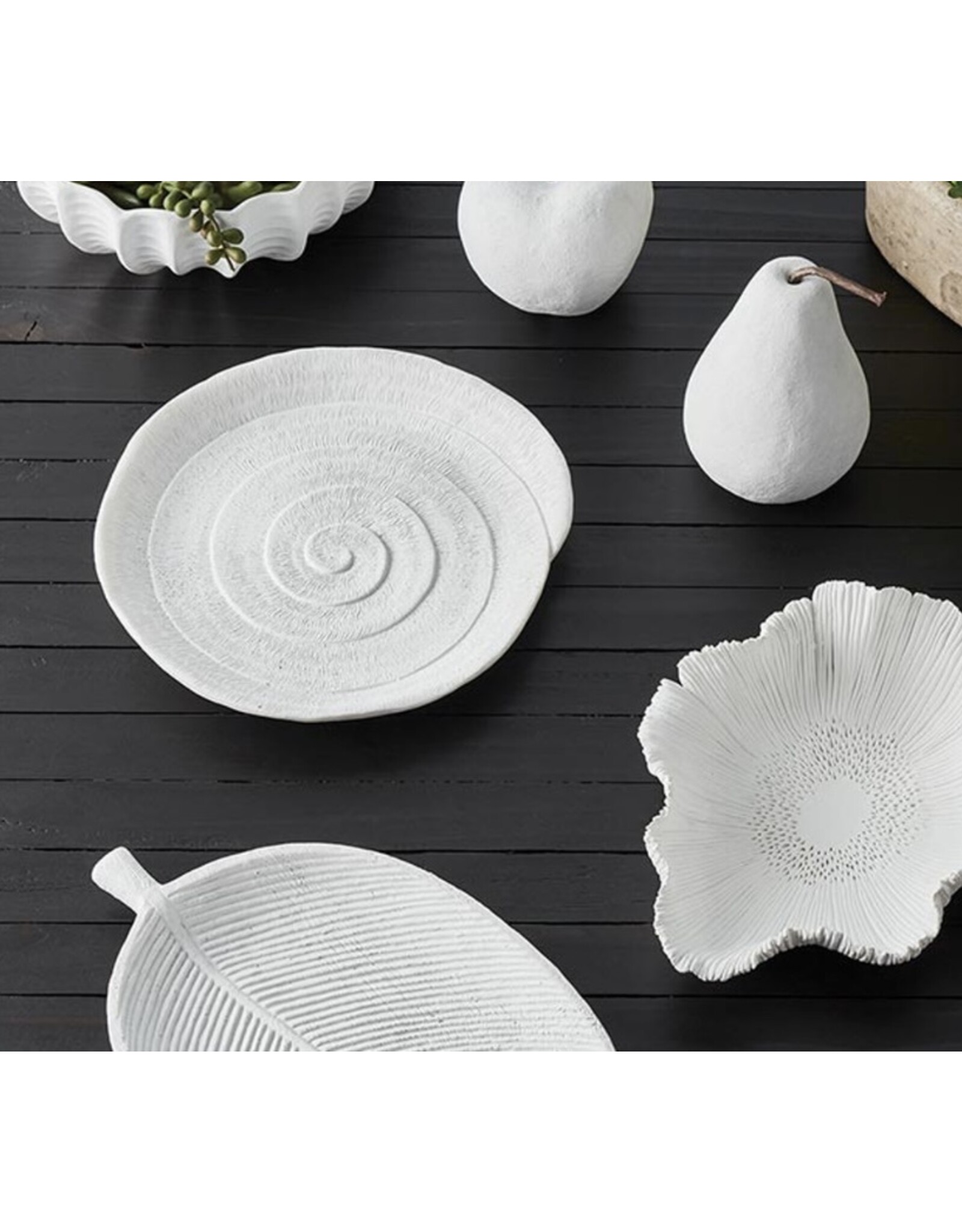 Matte White Shell Decor