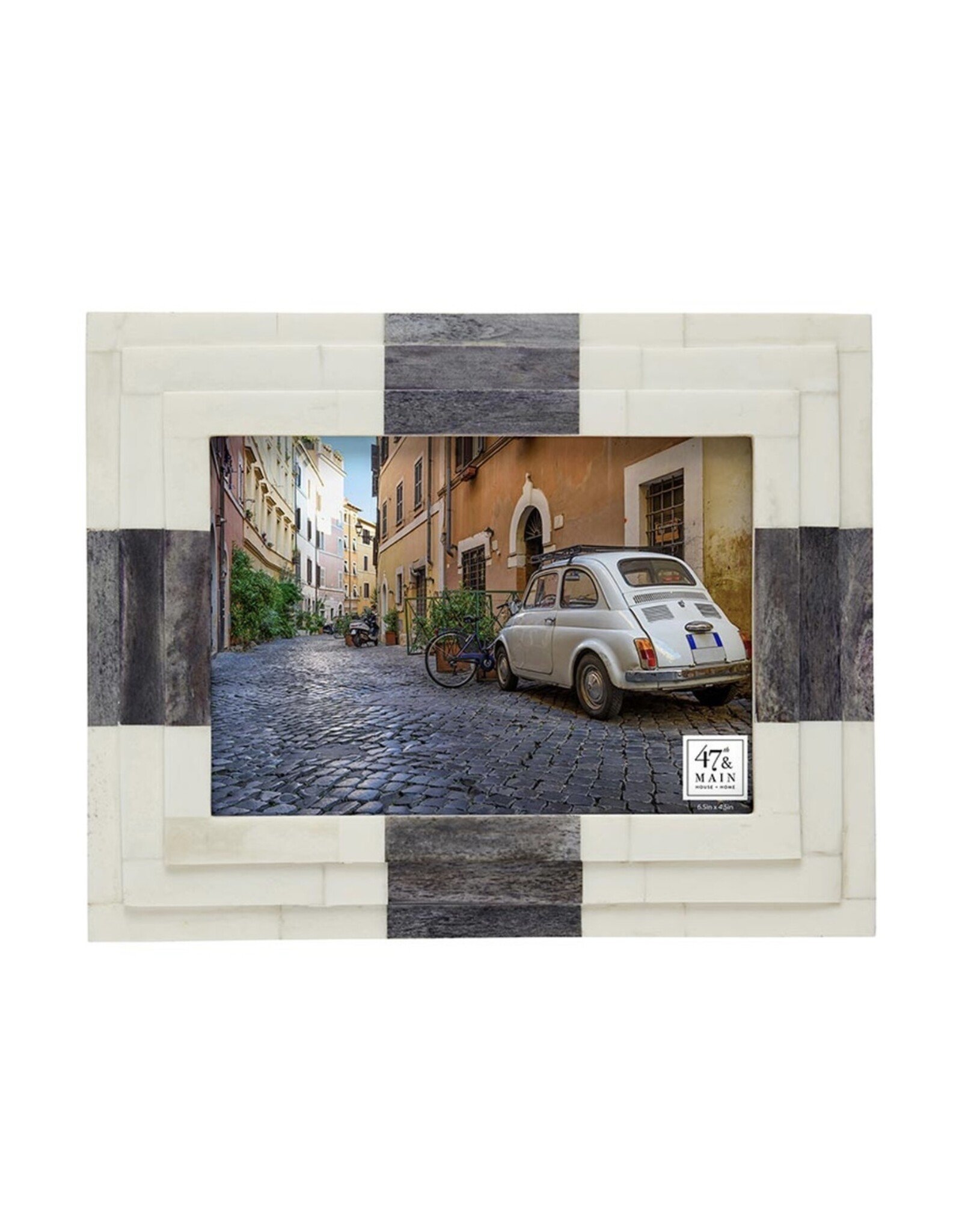 Cream & Blue Bone Frame