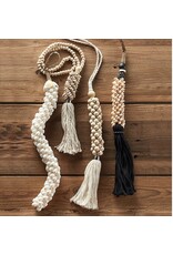 Black & ivory shell tassel