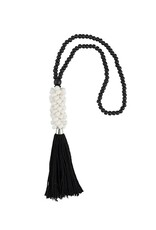 Black & White Shells Tassel