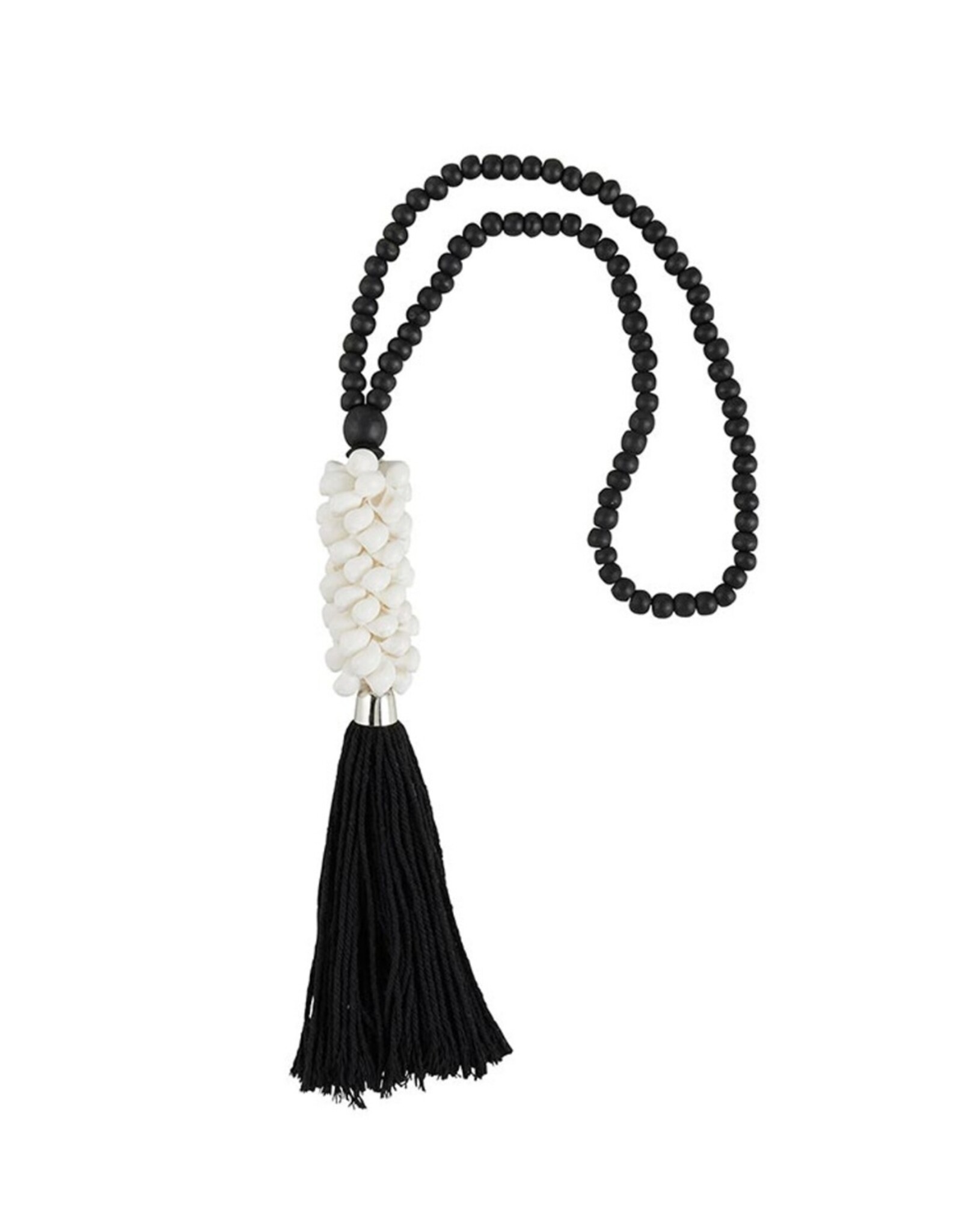 Black & White Shells Tassel