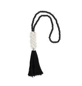 Black & White Shells Tassel