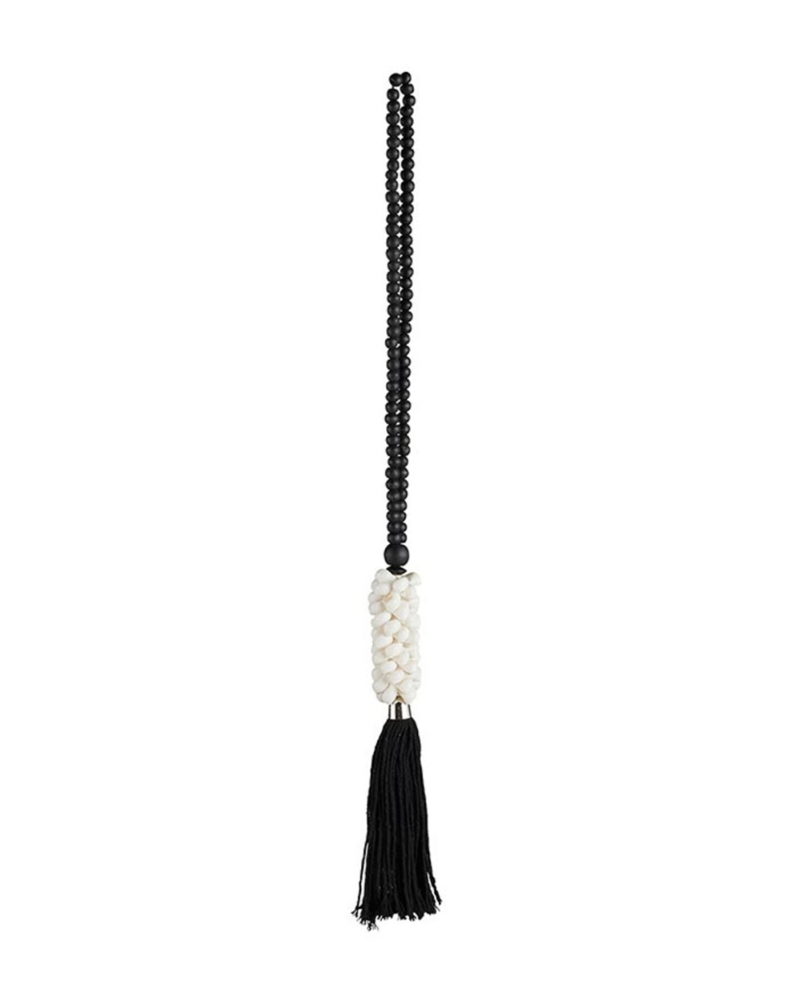 Black & White Shells Tassel
