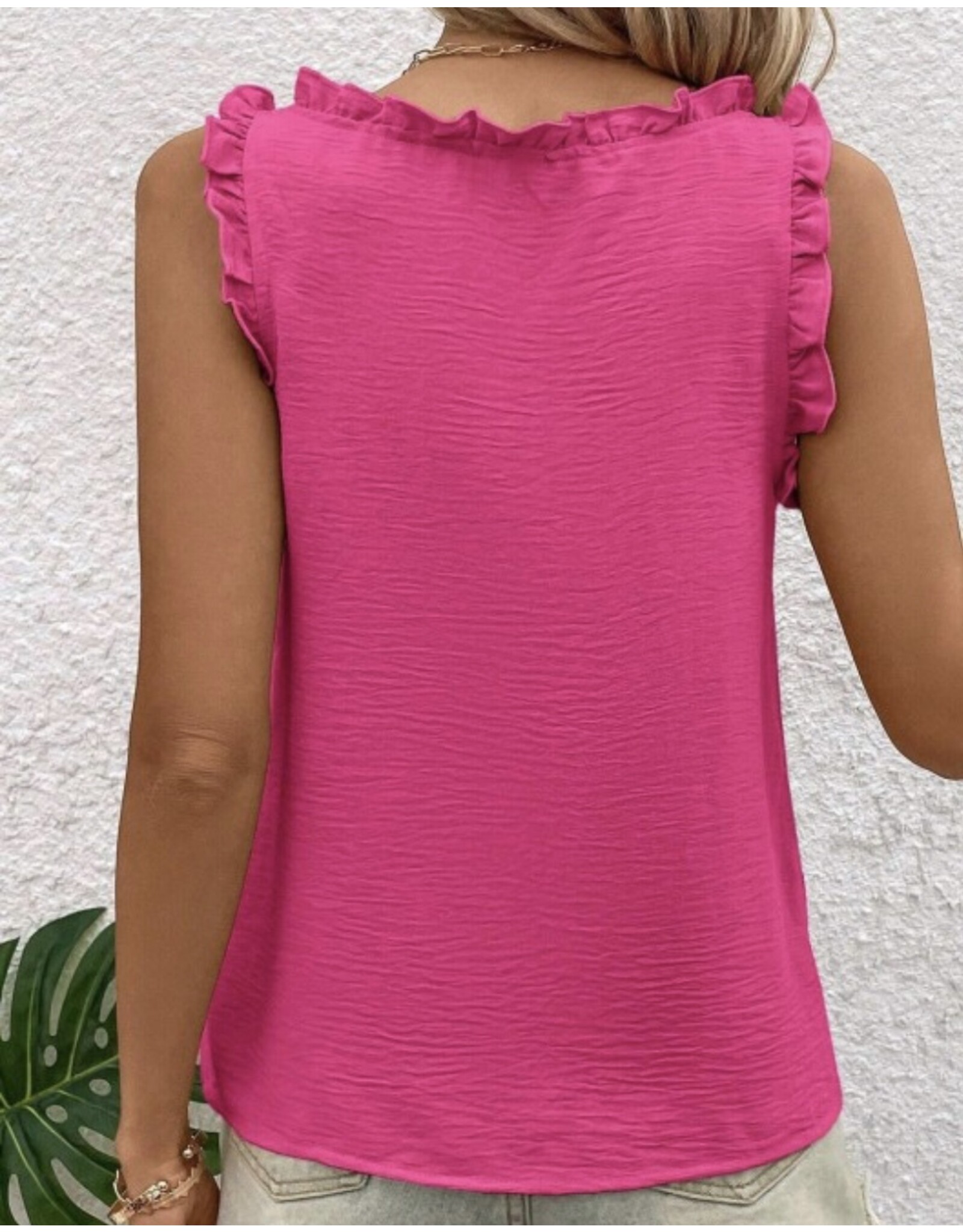 Miss sparkling Ruffle Trim Tank