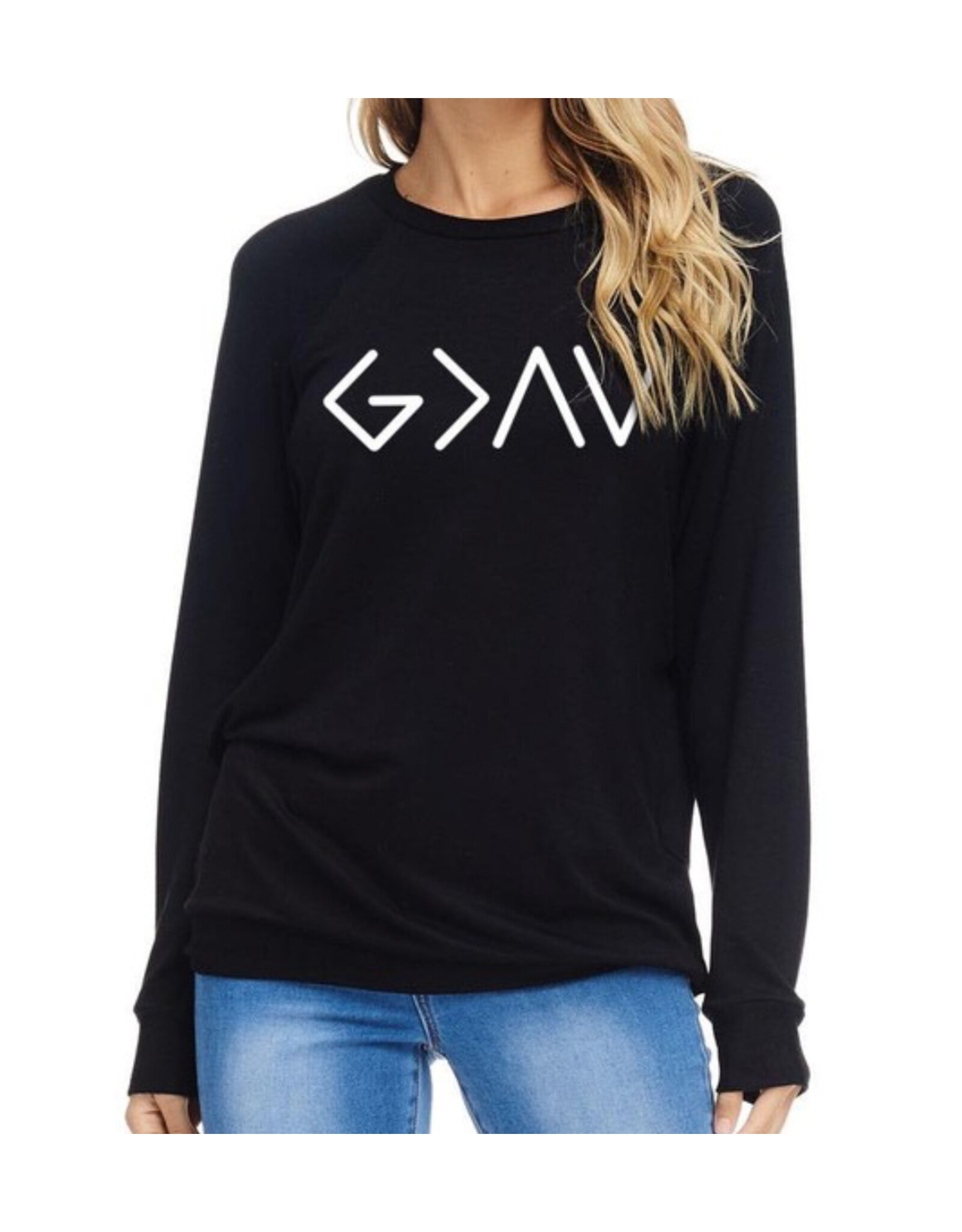 God is > highs & lows bk sweatshirt