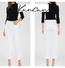 Kancan HR crop straight white jeans