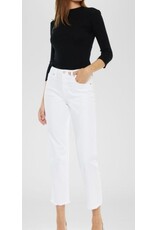 Kancan HR crop straight white jeans