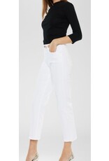 Kancan HR crop straight white jeans