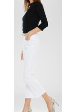 Kancan HR crop straight white jeans