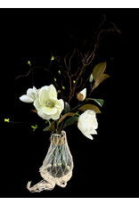 Tall net cream floral