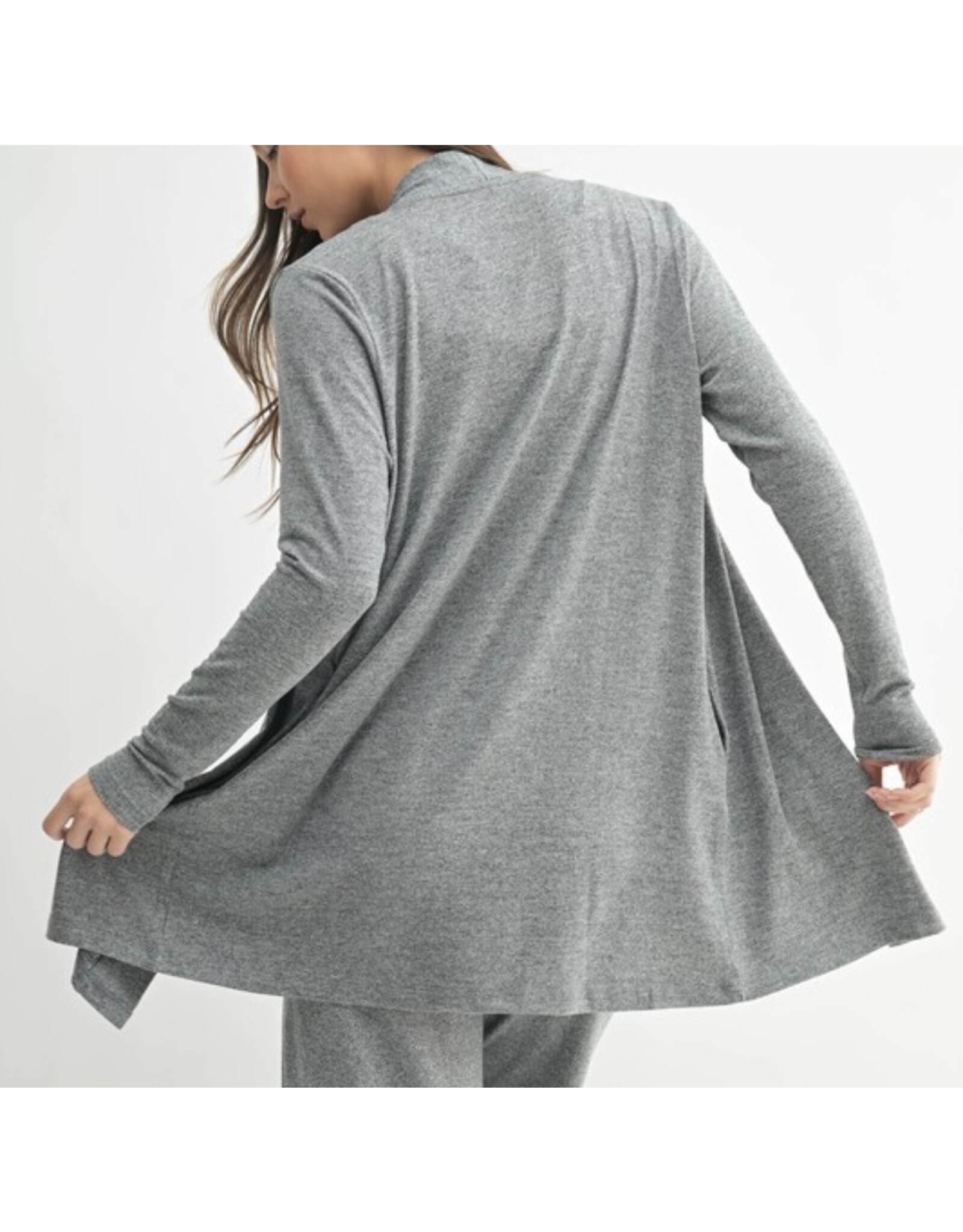 mono b brushed hacci cardigan