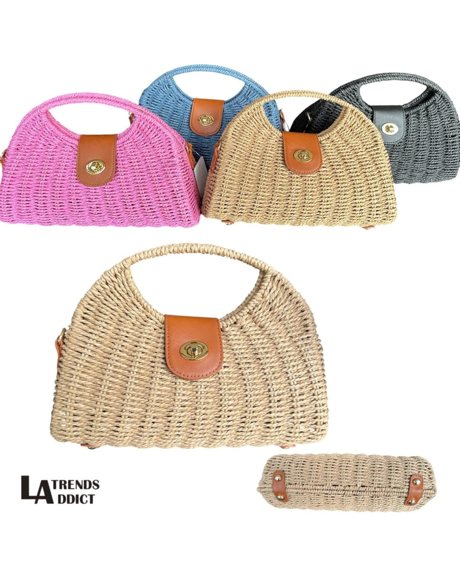 JOIA Colored wicker satchel