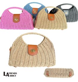 JOIA Colored wicker satchel