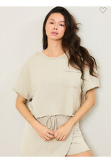 Raw hem tee