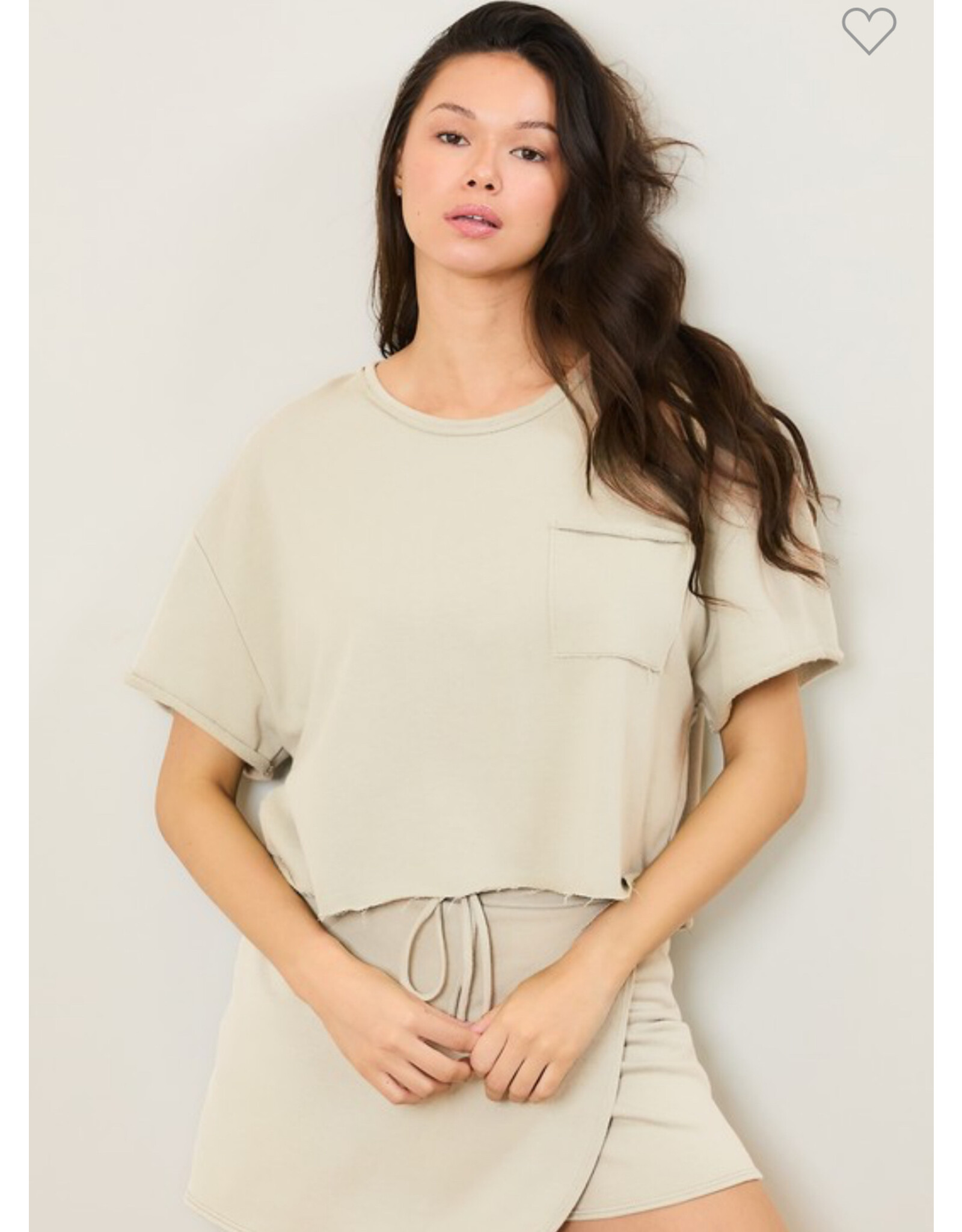 Raw hem tee